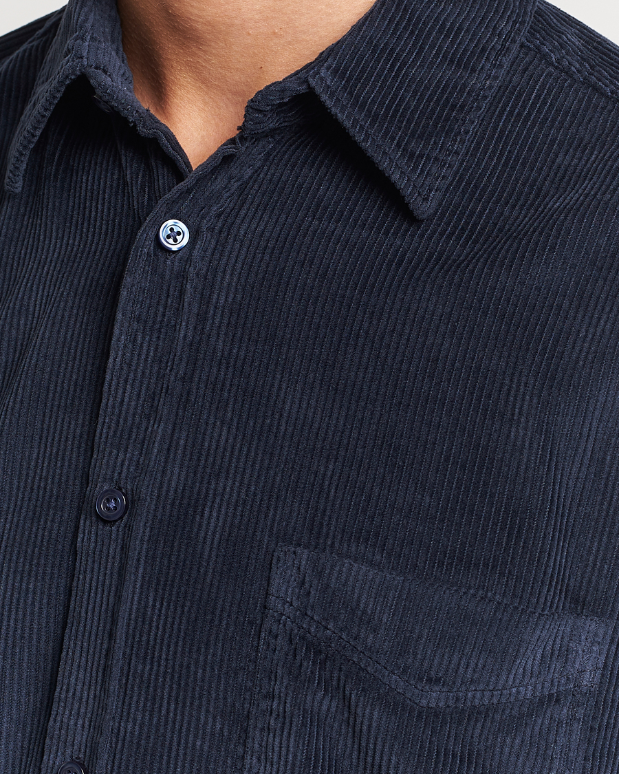 Herre | Skjorter | BOSS ORANGE | Relegant Corduroy Shirt Dark Blue