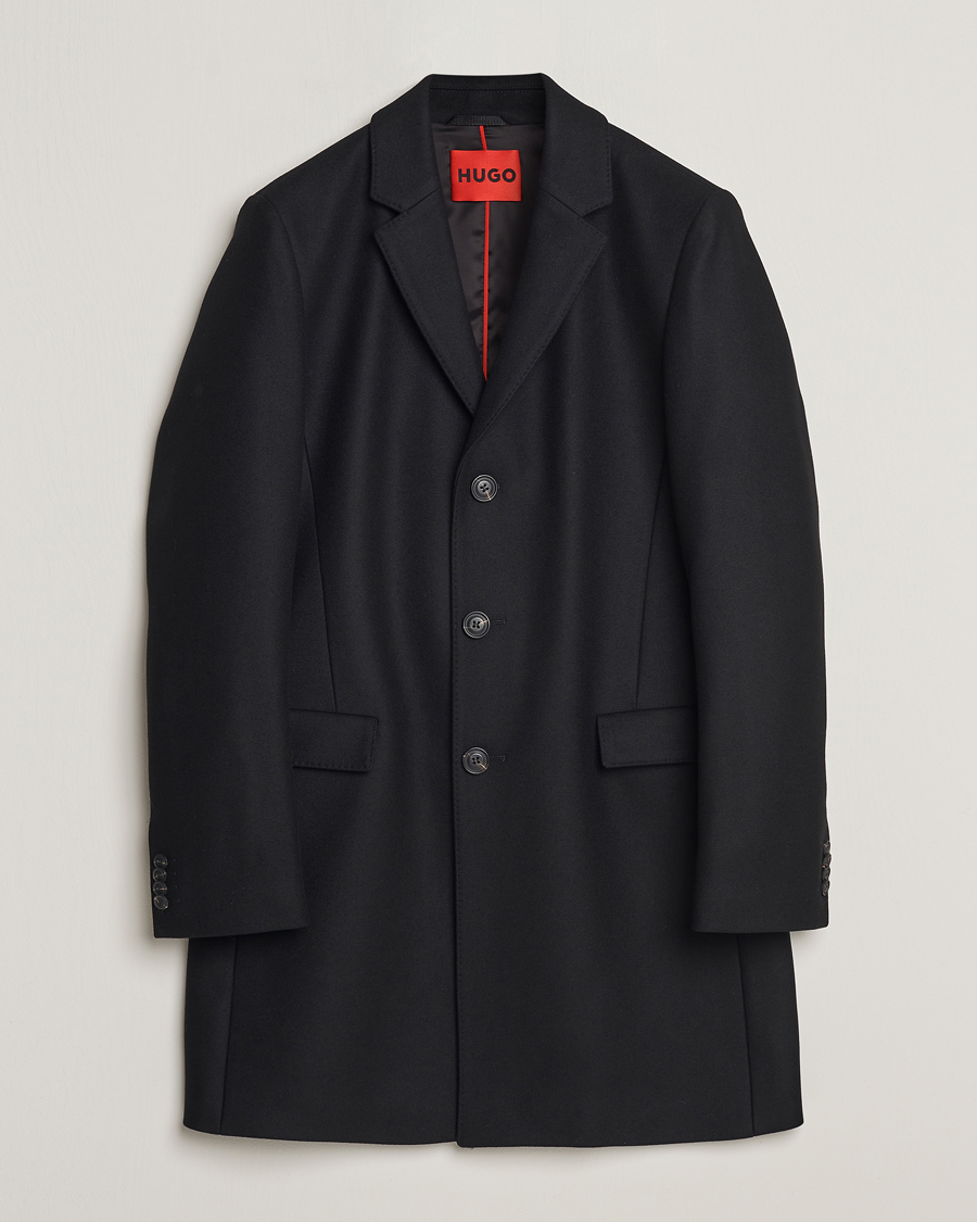 Herre | Jakker | HUGO | Migor Wool Coat Black