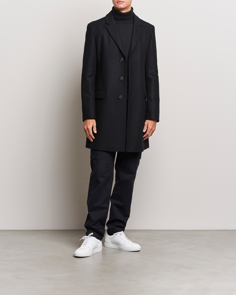 Herre | Jakker | HUGO | Migor Wool Coat Black