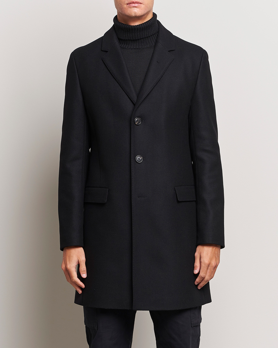 Herre | Frakker | HUGO | Migor Wool Coat Black