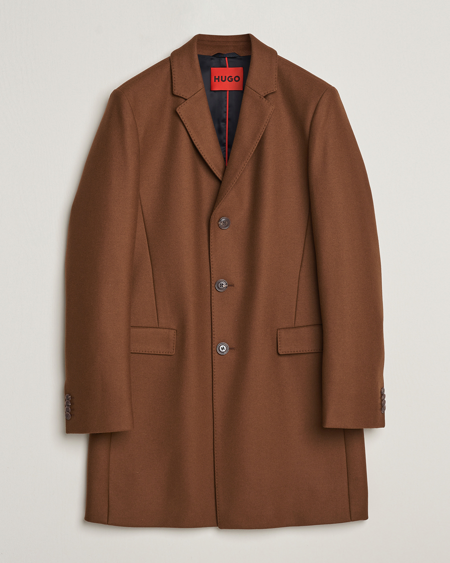 Herre | Jakker | HUGO | Migor Wool Coat Rust