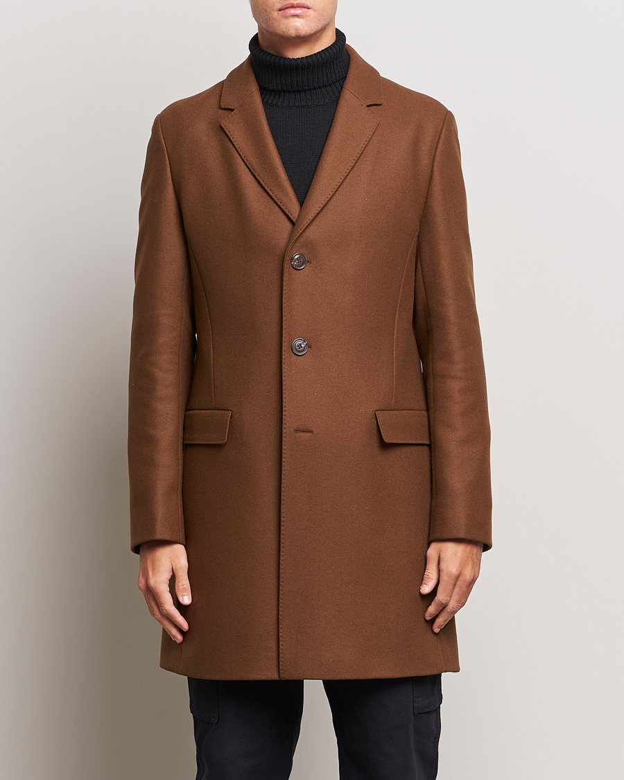 Herre | Jakker | HUGO | Migor Wool Coat Rust
