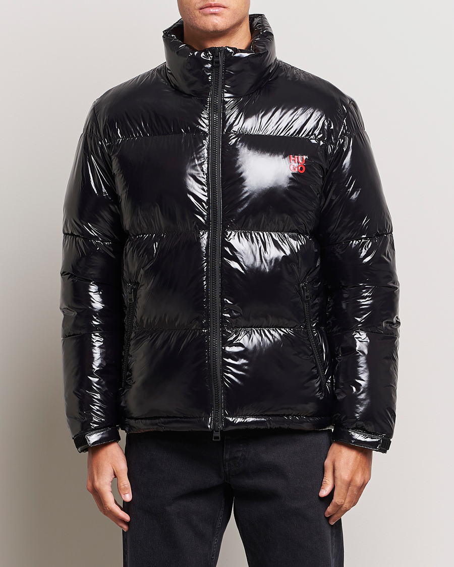 Herre | Jakker | HUGO | Biron Glossy Down Jacket Black