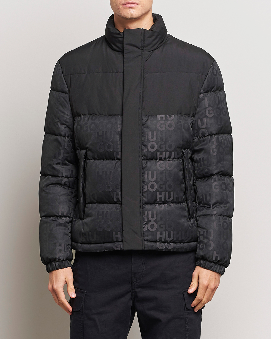 Herre | Moderne jakker | HUGO | Balto Monogram Down Jacket Black