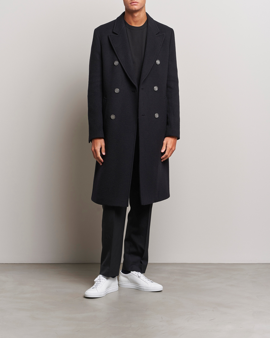 Herre | Jakker | HUGO | Miroy Wool Double Breasted Coat Black