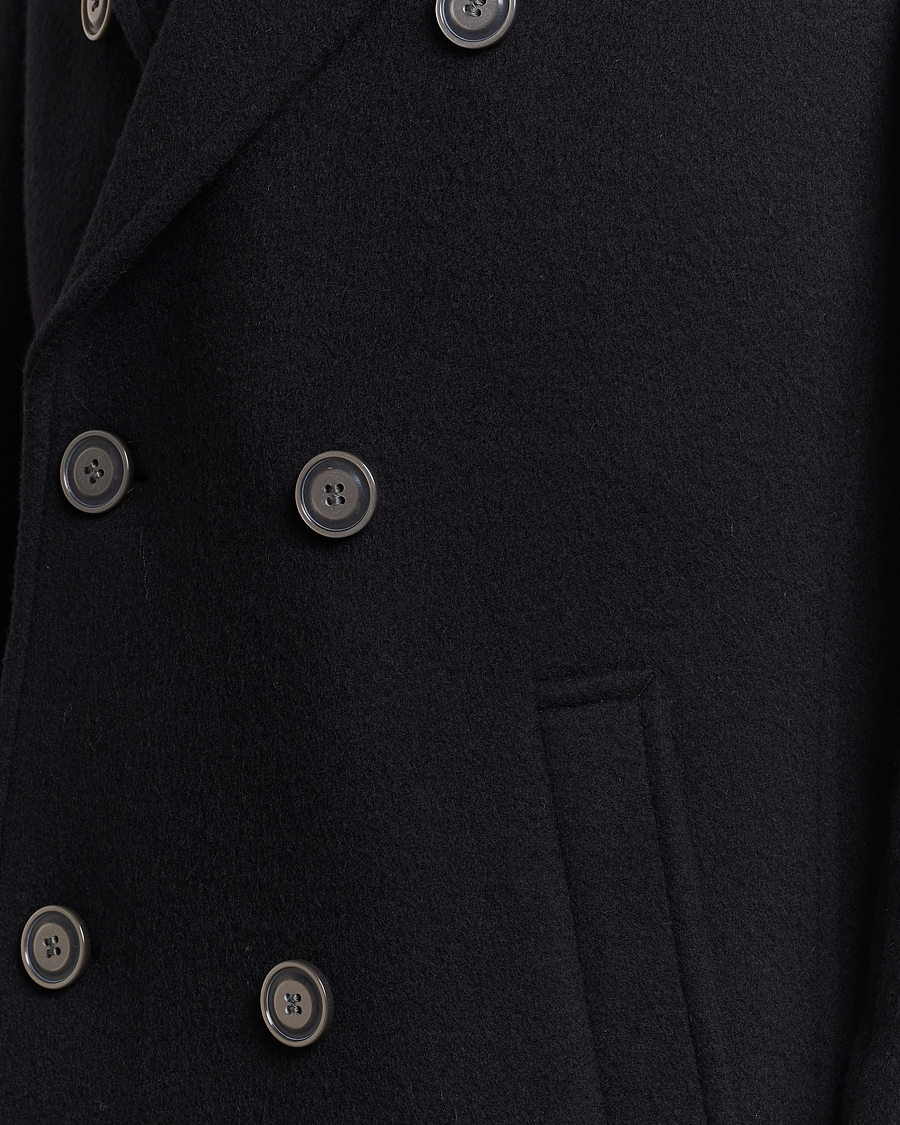 Herre | Jakker | HUGO | Miroy Wool Double Breasted Coat Black