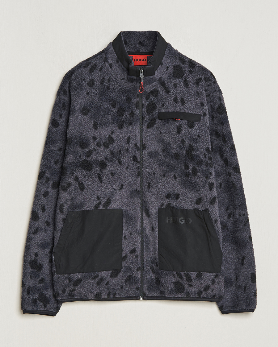 Herre | Trøjer | HUGO | Deleriac Teddy Full Zip Dark Grey