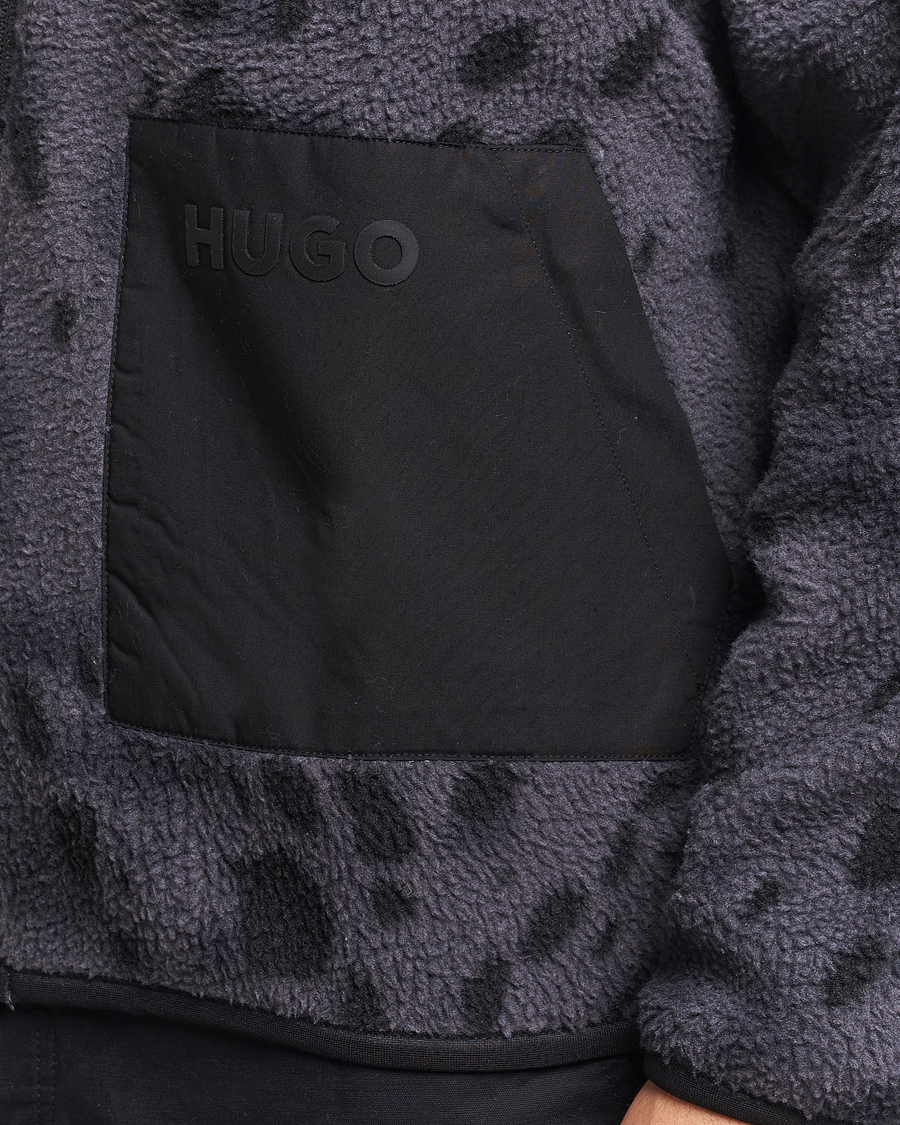 Herre | Trøjer | HUGO | Deleriac Teddy Full Zip Dark Grey