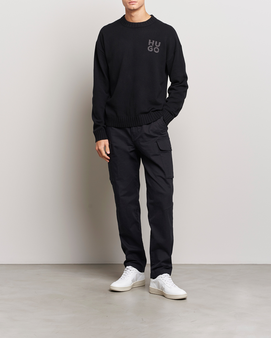 Herre | Trøjer | HUGO | San Cassio Knitted Sweater Black