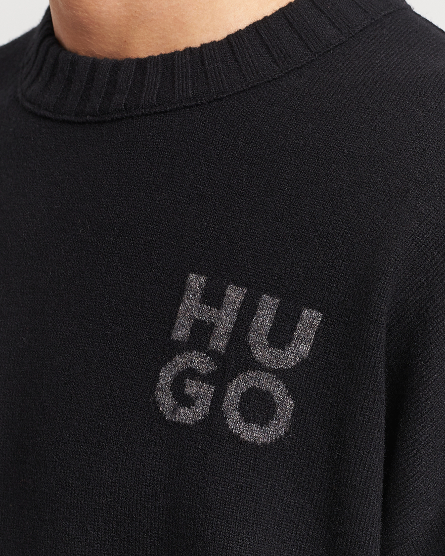 Herre | Trøjer | HUGO | San Cassio Knitted Sweater Black
