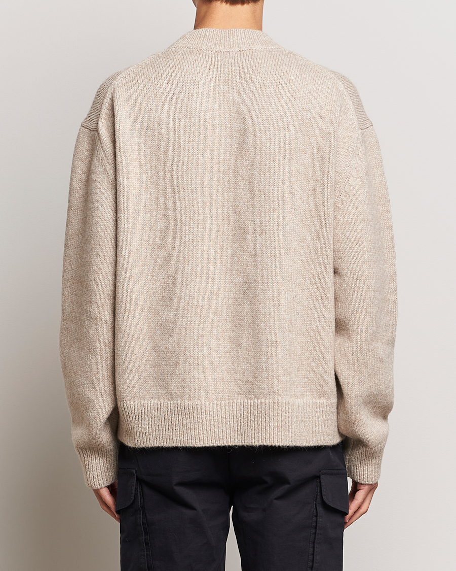 Herre | Trøjer | HUGO | Seese Knitted Sweater Light Beige