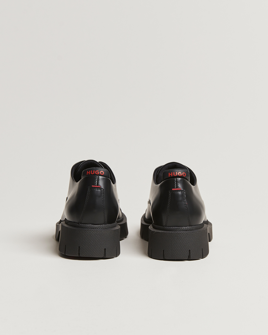 Herre | HUGO Denzel Chunky Leather Derby Black | HUGO | Denzel Chunky Leather Derby Black