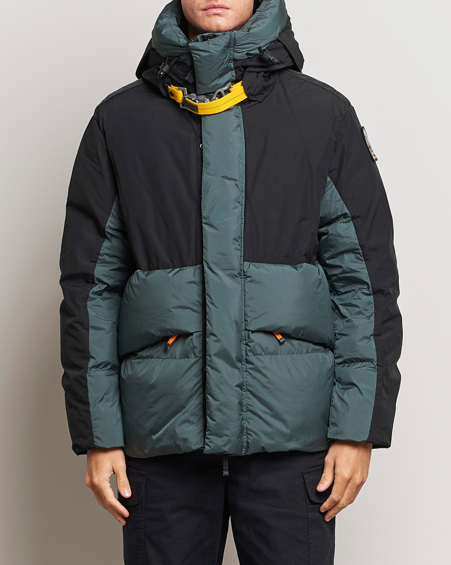 Herre | Parajumpers | Parajumpers | Ronin Foul Weather Down Parka Black/Green Gables