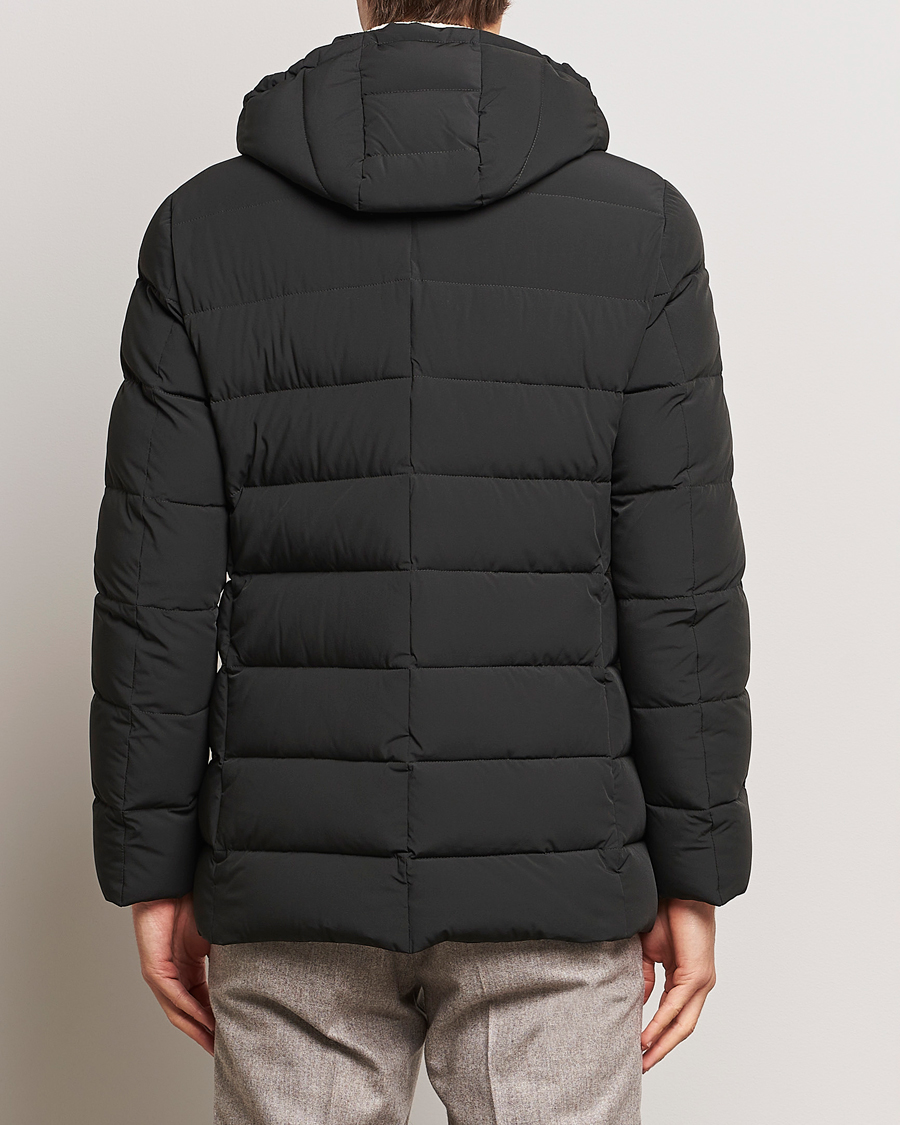 Herre | Jakker | MooRER | Florio Double Breasted Nylon Coat Dark Green