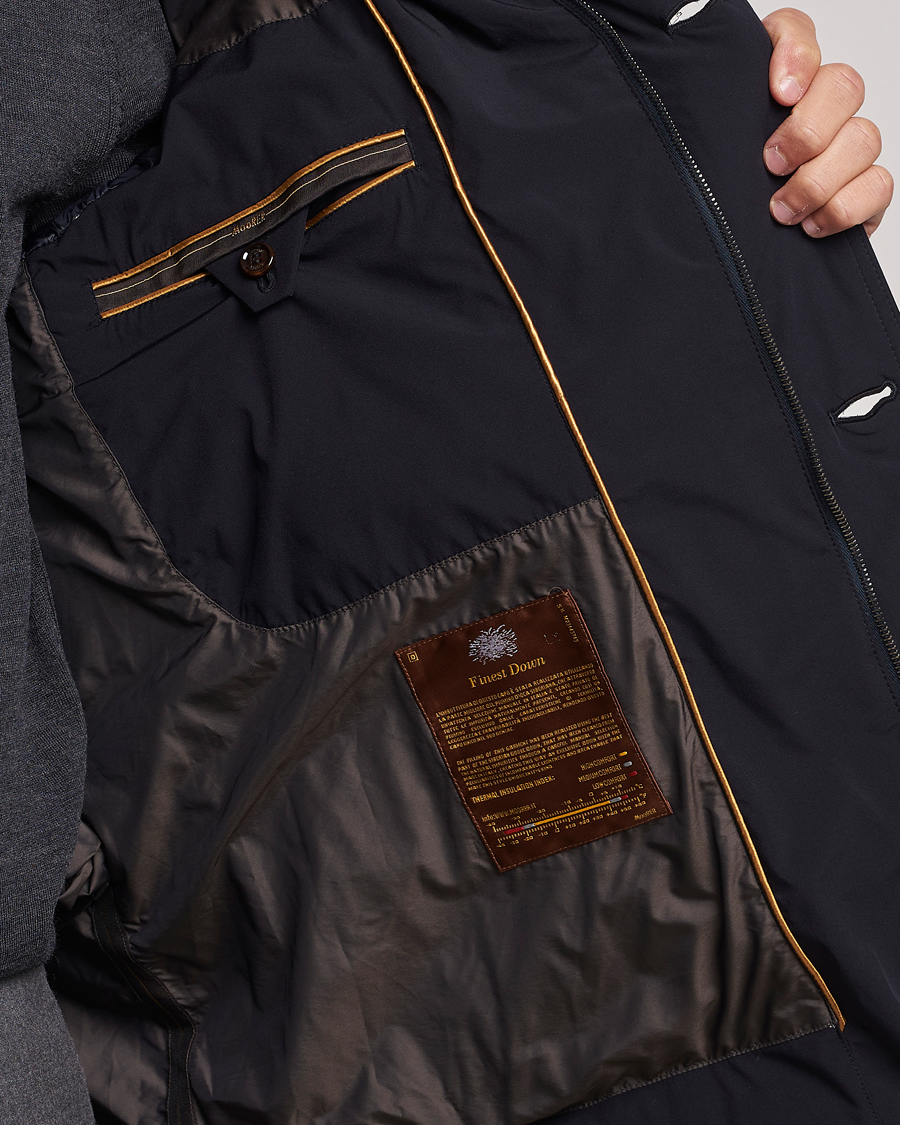 Herre | Jakker | MooRER | Gorner Water resistant Nylon Parka Navy
