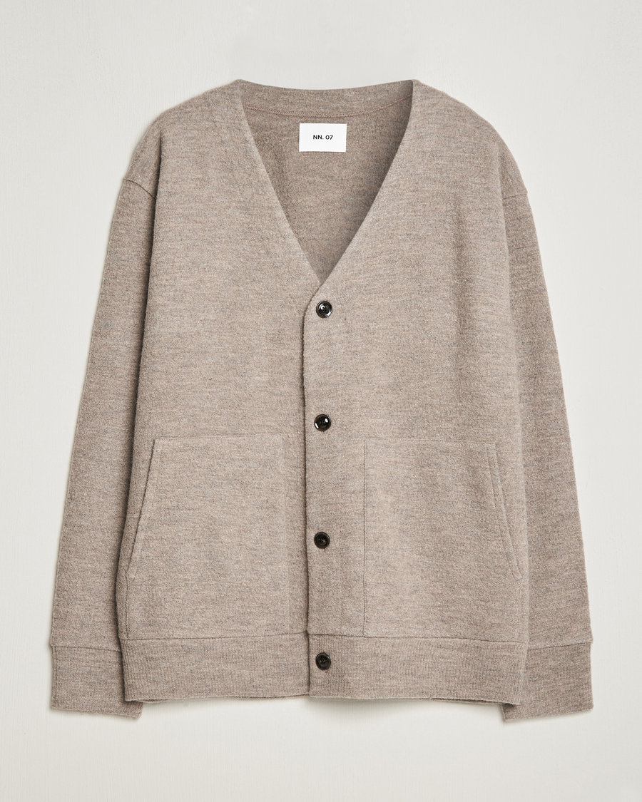 Herre | Trøjer | NN07 | Ice Boiled Wool Cardigan Khaki