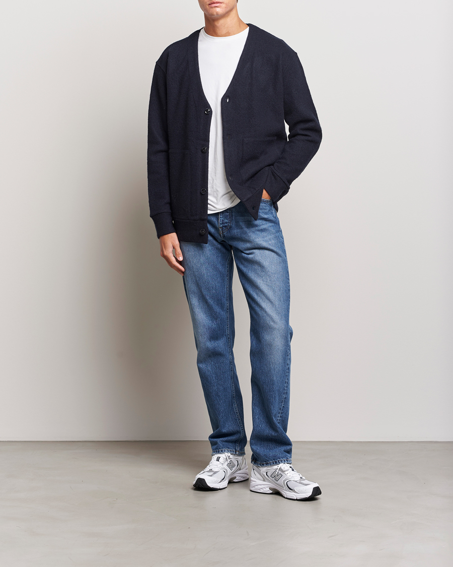 Herre | Trøjer | NN07 | Ice Boiled Wool Cardigan Navy Blue