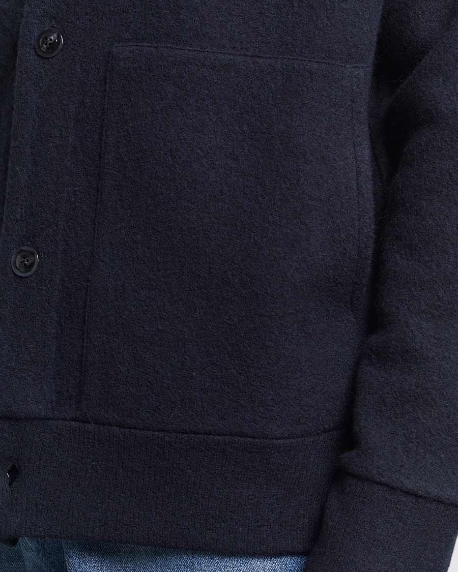 Herre | Trøjer | NN07 | Ice Boiled Wool Cardigan Navy Blue