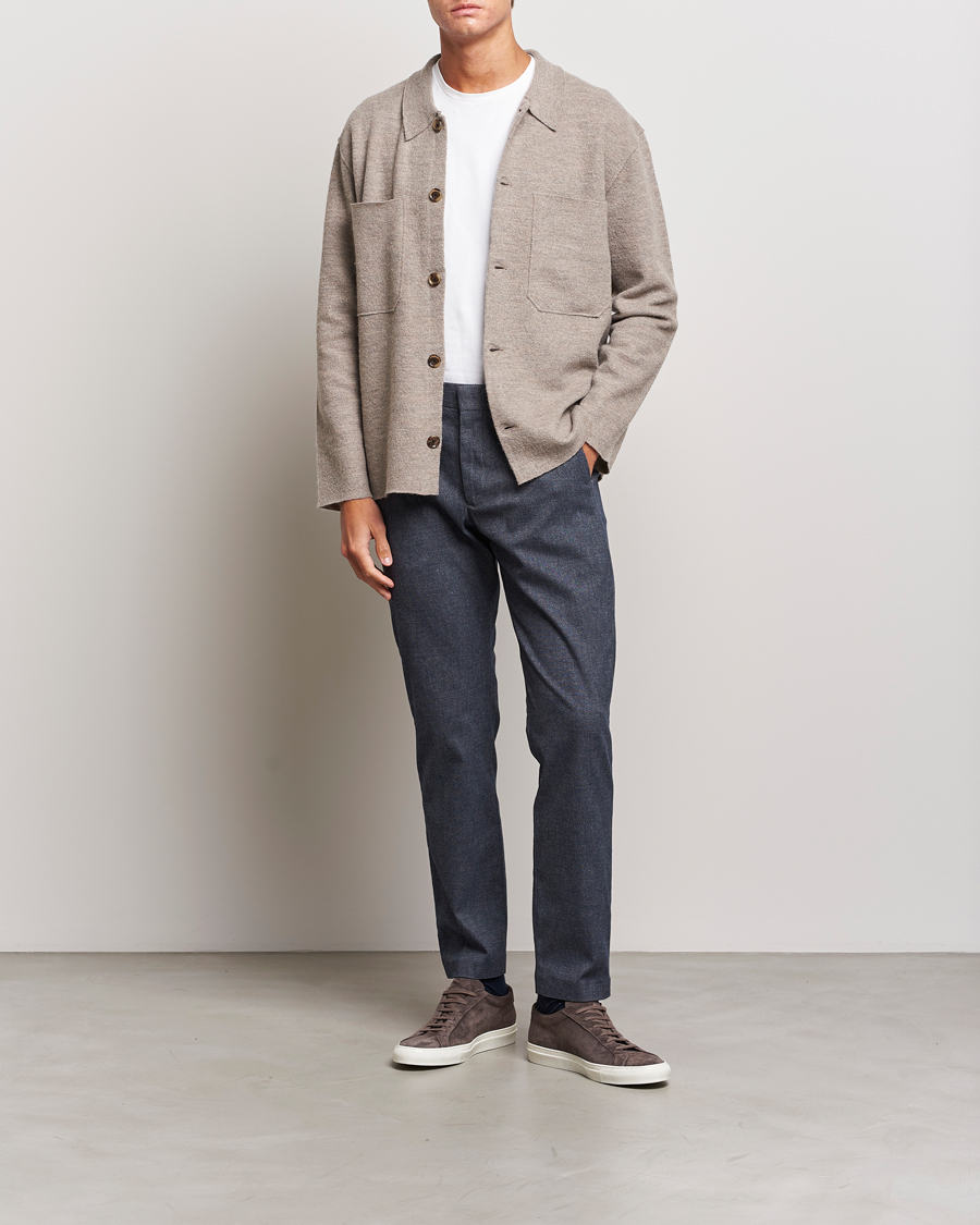 Herre | Trøjer | NN07 | Jonas Boiled Wool Cardigan Khaki