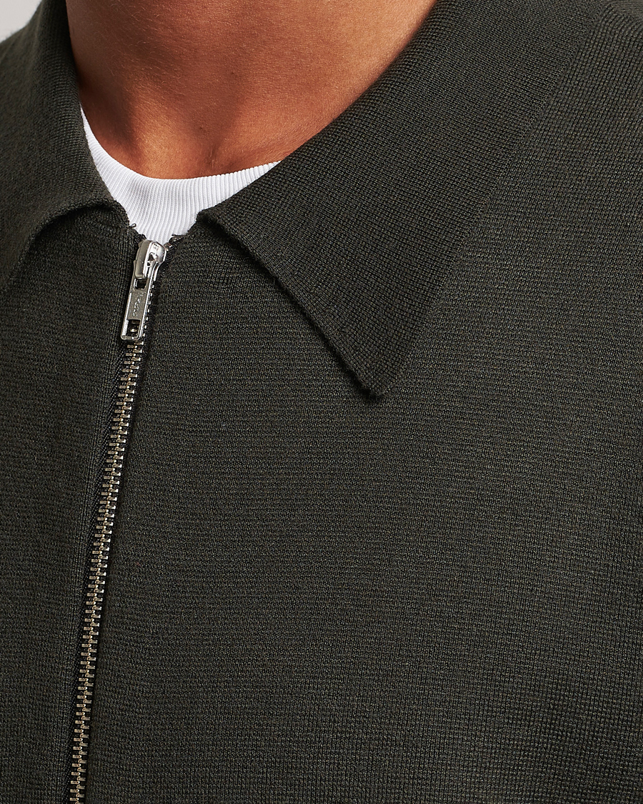 Herre | Trøjer | NN07 | Harald Knitted Full Zip Dark Green