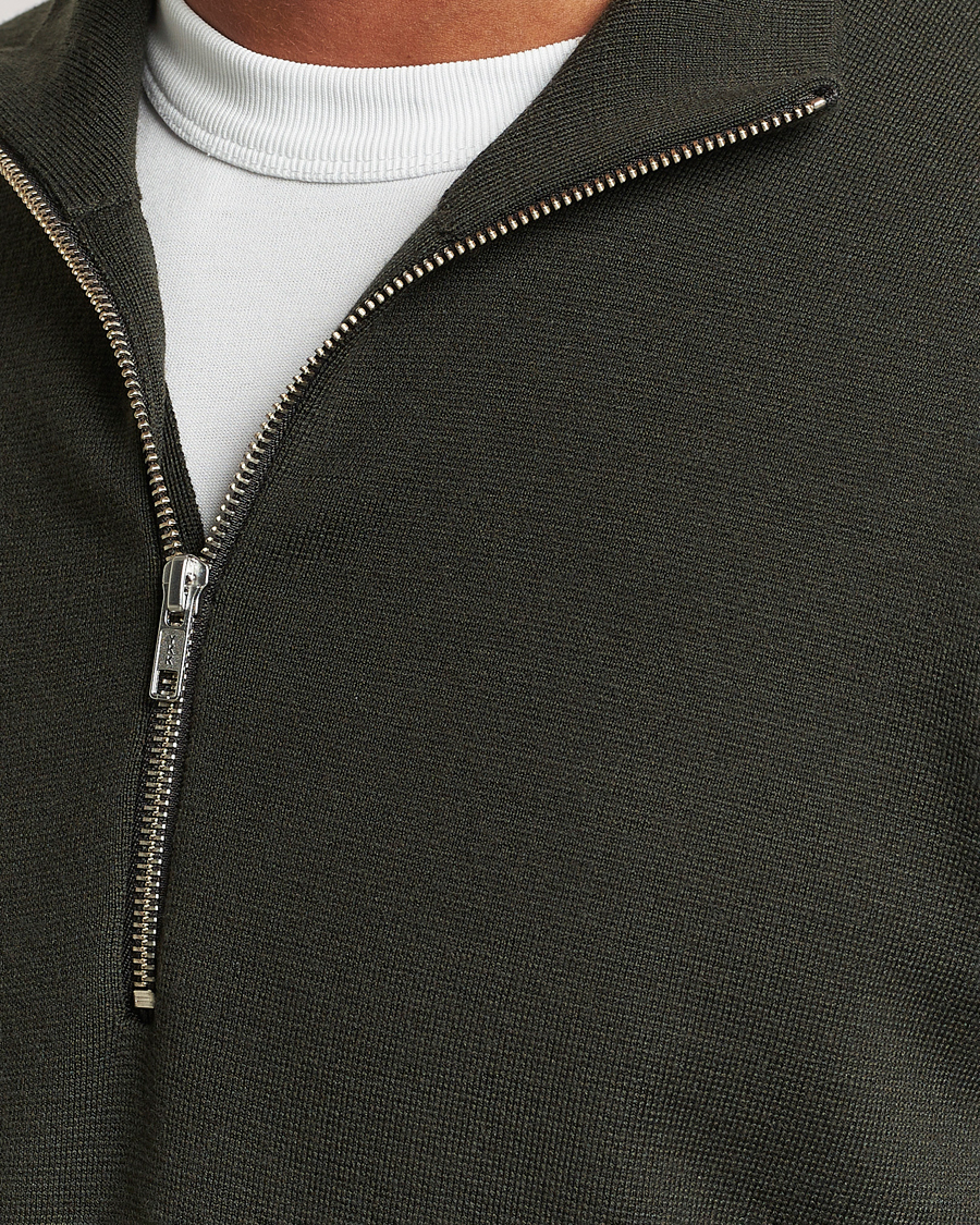 Herre | Trøjer | NN07 | Harald Cotton/Modal Half Zip Dark Army
