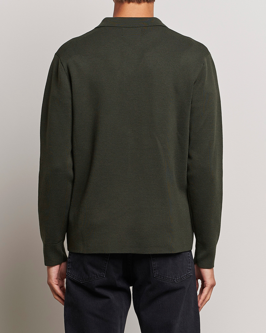 Herre | Trøjer | NN07 | Harald Knitted Polo Dark Green