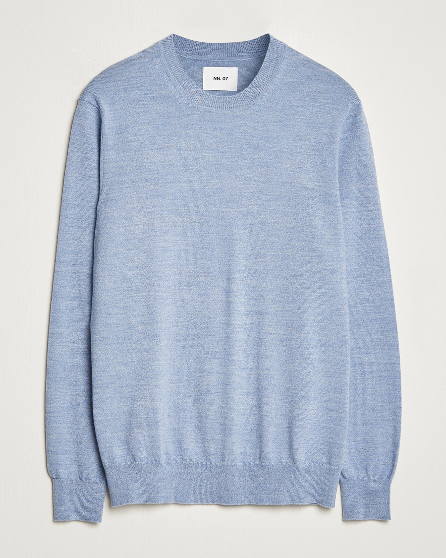 Herre | Trøjer | NN07 | Ted Merino Crew Neck Pullover Tink Blue