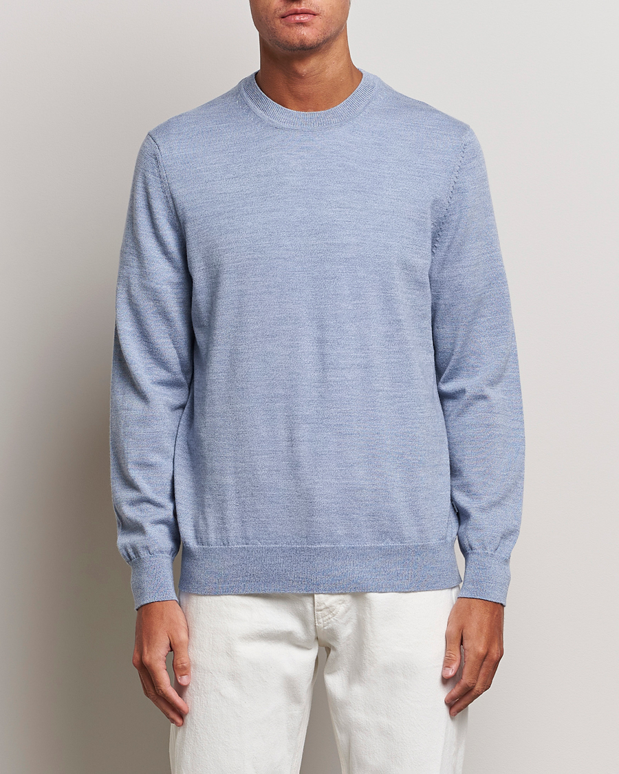 Herre | Trøjer | NN07 | Ted Merino Crew Neck Pullover Tink Blue