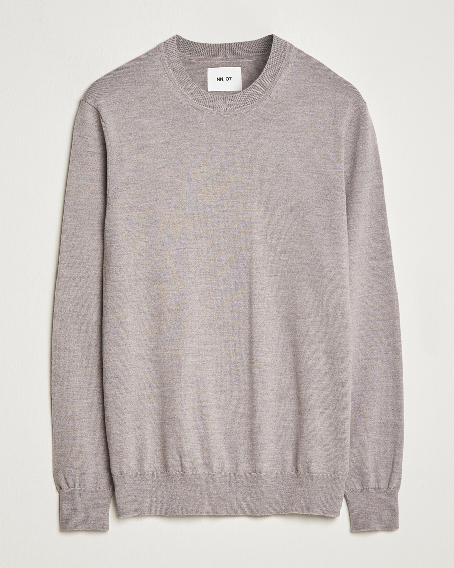 Herre | Trøjer | NN07 | Ted Merino Crew Neck Pullover Stone Melange