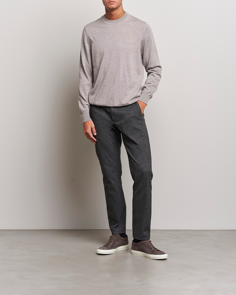 Herre | Trøjer | NN07 | Ted Merino Crew Neck Pullover Stone Melange