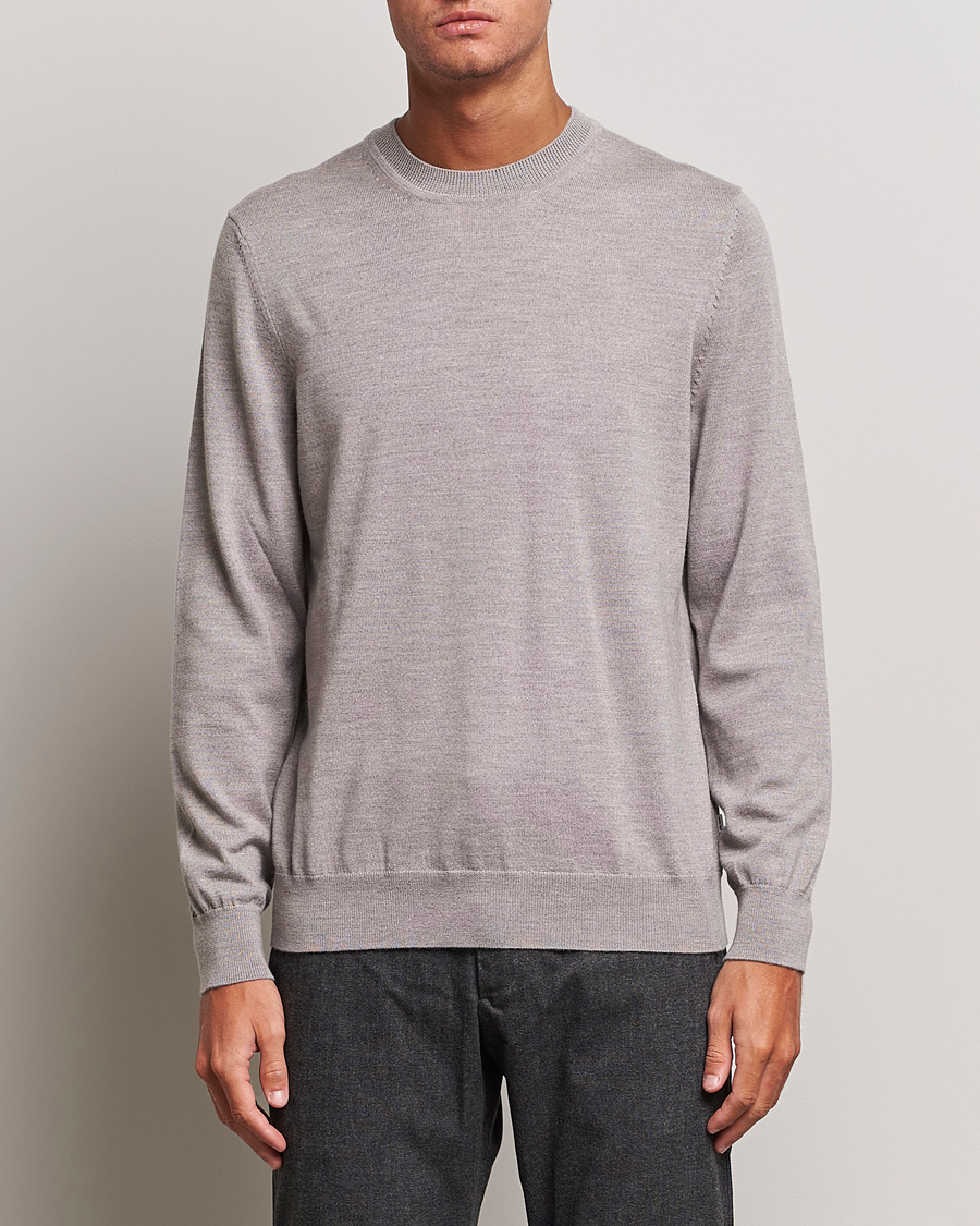 Herre | Trøjer | NN07 | Ted Merino Crew Neck Pullover Stone Melange