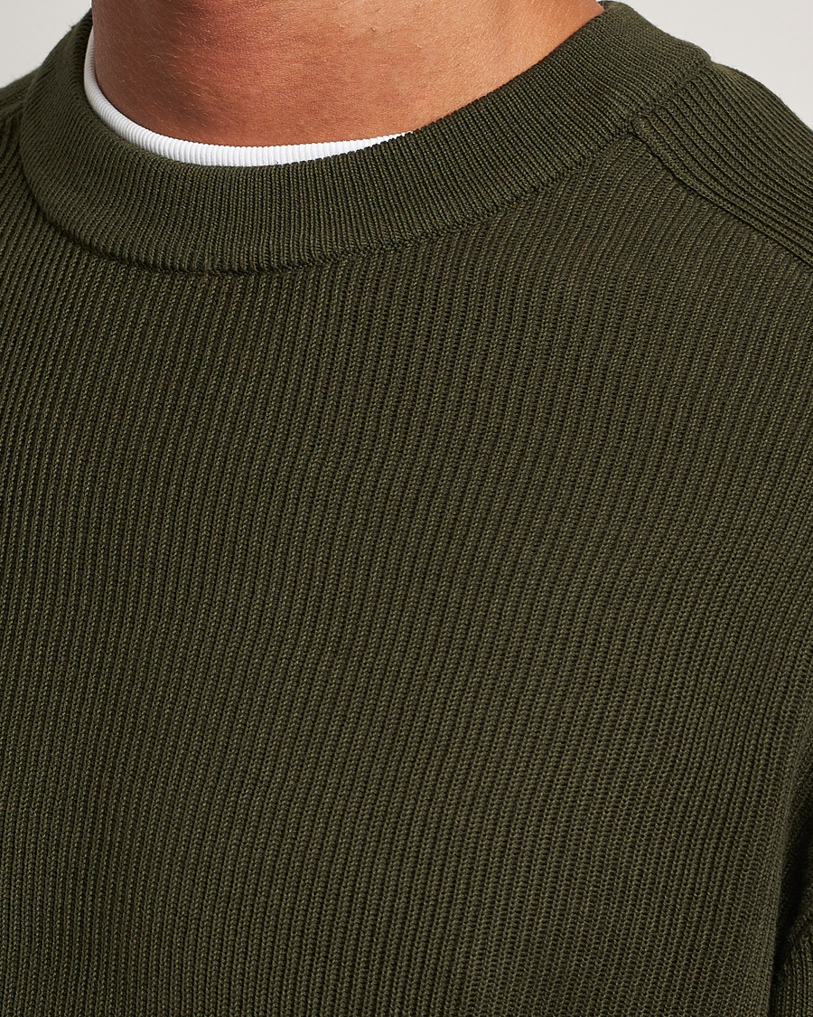 Herre | Trøjer | NN07 | Kevin Cotton Knitted Sweater Deep Green