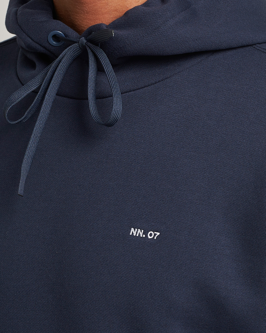 Herre | Trøjer | NN07 | Briggs Logo Hoodie Navy Blue