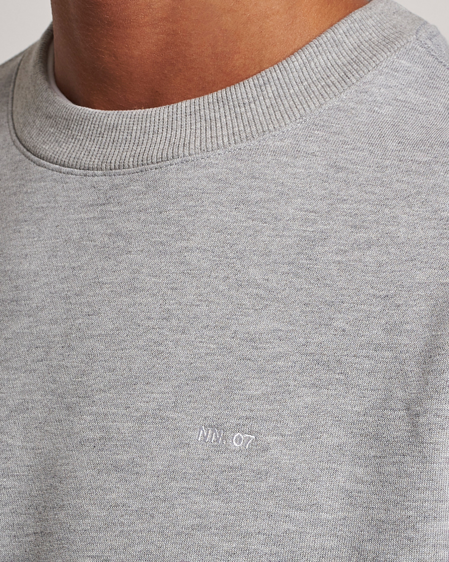 Herre | Trøjer | NN07 | Briggs Logo Crew Neck Sweatshirt Light Grey Melange