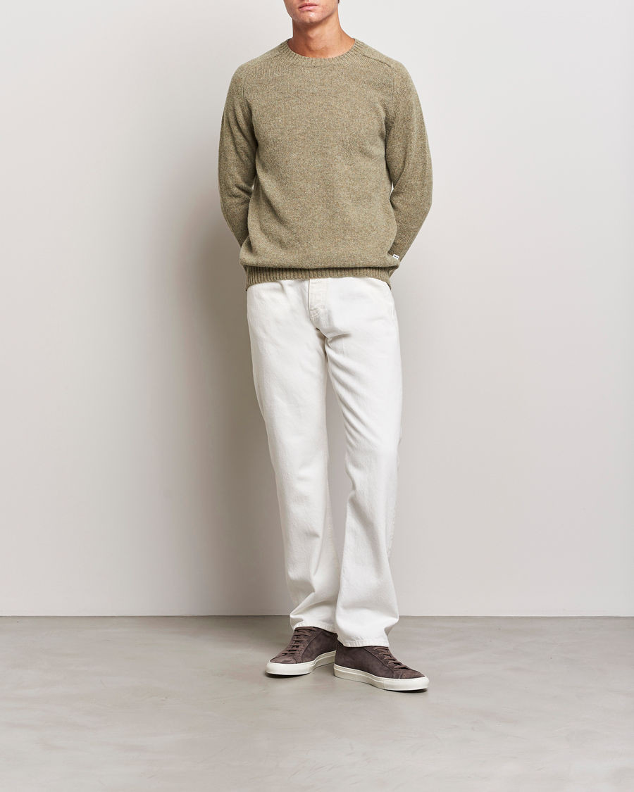 Herre | Trøjer | NN07 | Nathan Brushed Crew Neck Elmwood
