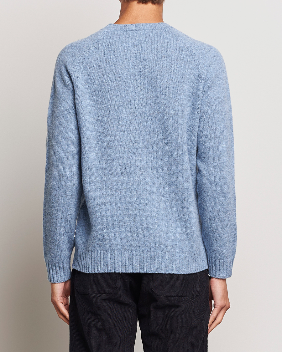 Herre | Trøjer | NN07 | Nathan Brushed Crew Neck Light Blue Melange
