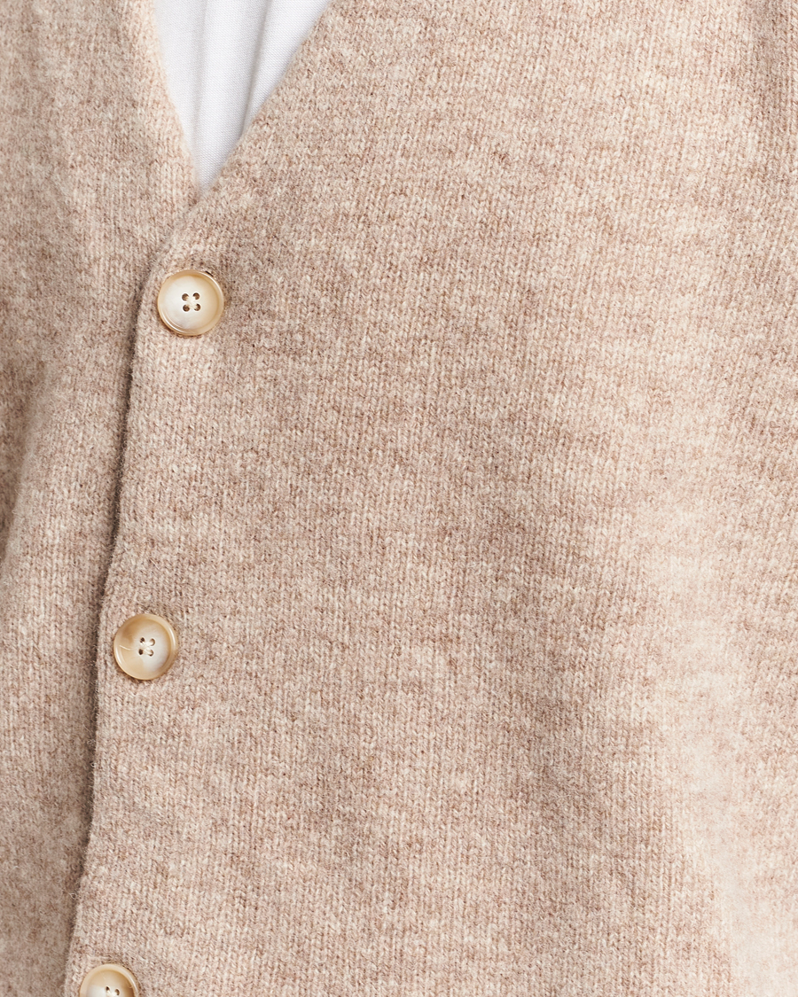 Herre | Trøjer | NN07 | Nathan Brushed Cardigan Khaki Melange