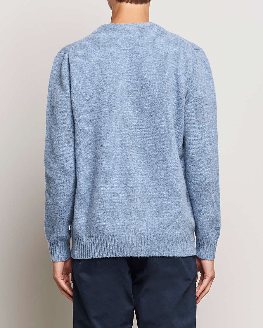 Herre | Trøjer | NN07 | Nathan Brushed Cardigan Light Blue Melange