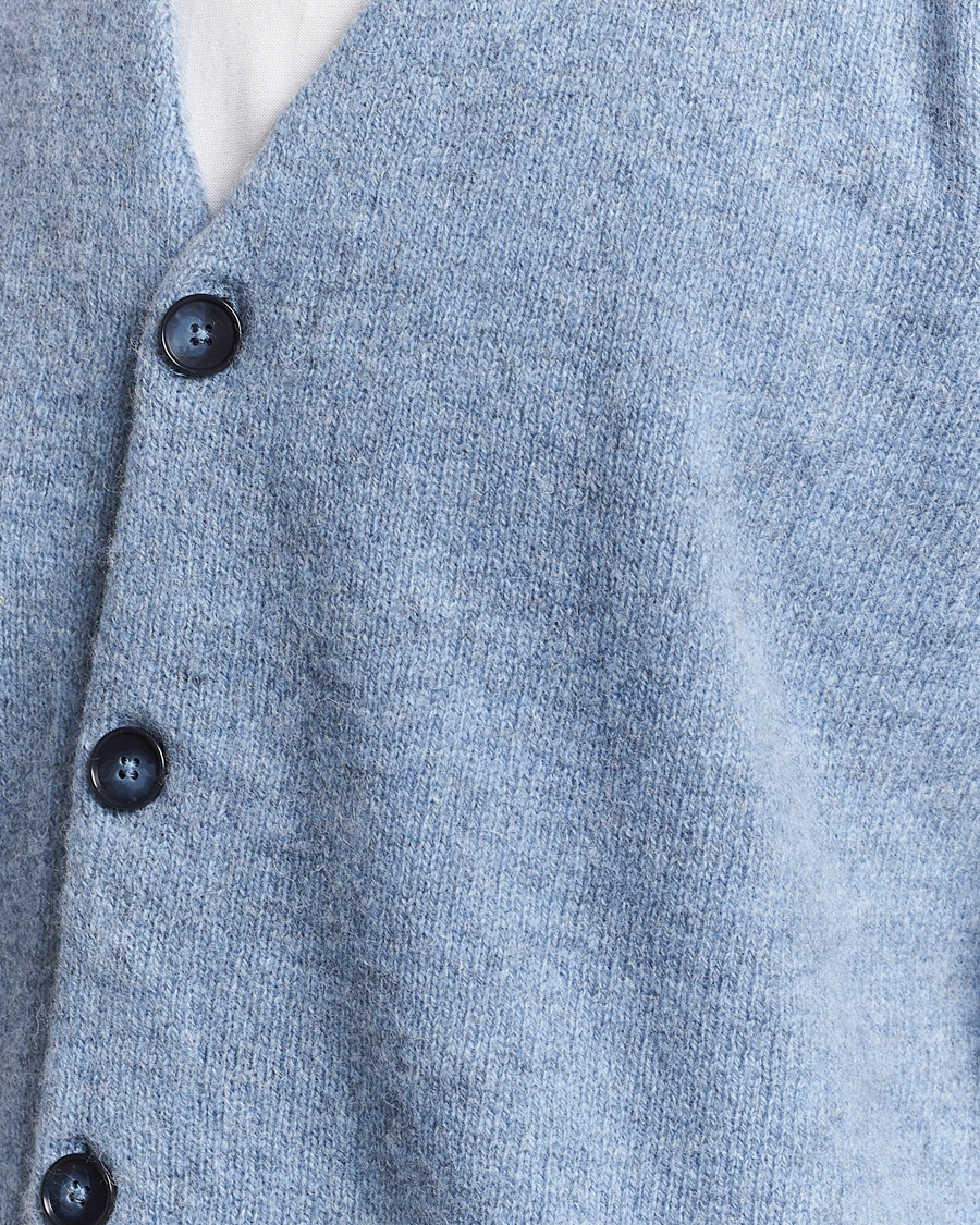 Herre | Trøjer | NN07 | Nathan Brushed Cardigan Light Blue Melange
