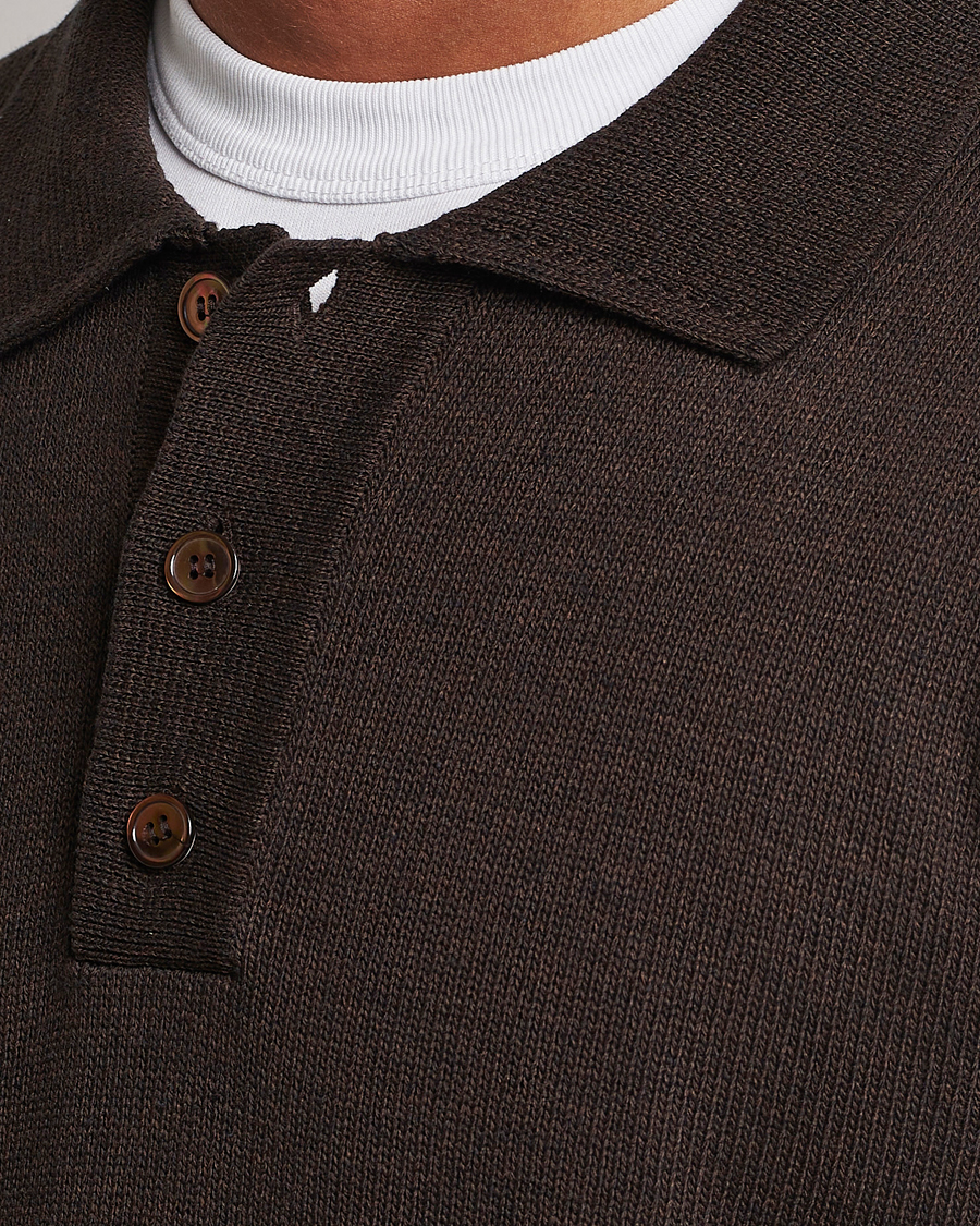 Herre | Trøjer | NN07 | Vito Knitted Polo Demitasse Brown