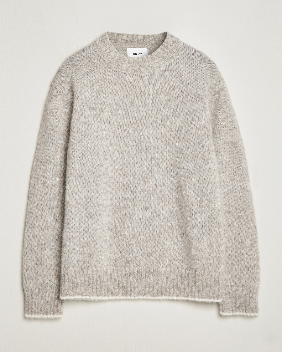 Herre | Trøjer | NN07 | Jack Wool Crew Neck Sweater Light Grey Melange