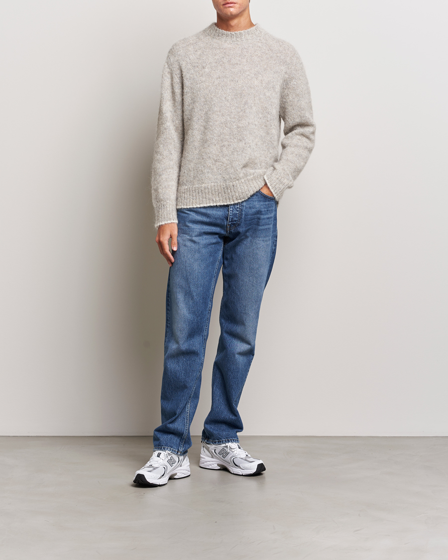 Herre | Trøjer | NN07 | Jack Wool Crew Neck Sweater Light Grey Melange