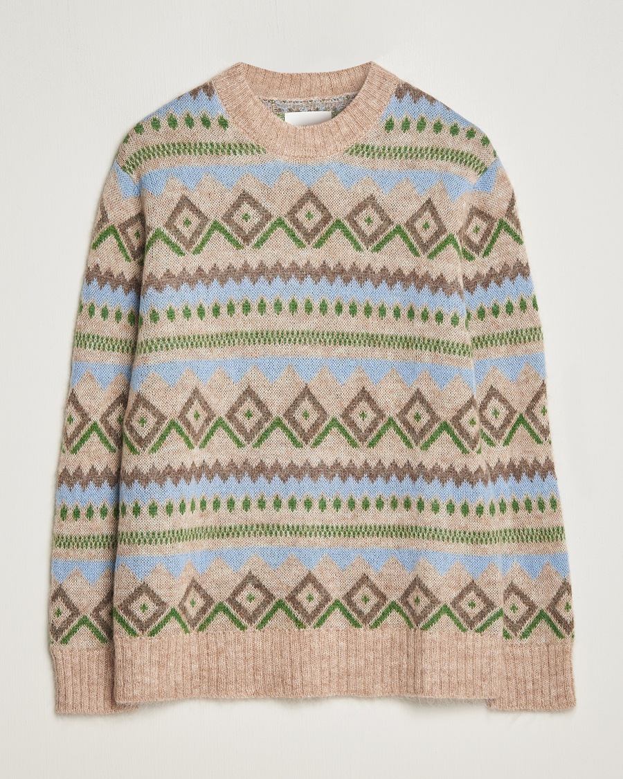 Herre | Trøjer | NN07 | Morgan Wool Fairisle Sweater Nature Melange
