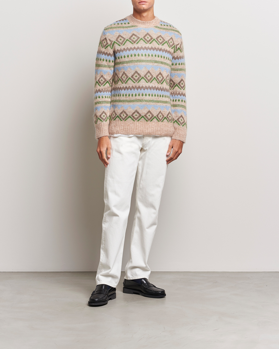 Herre | Trøjer | NN07 | Morgan Wool Fairisle Sweater Nature Melange