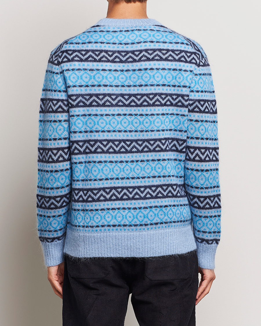Herre | Trøjer | NN07 | Grant Wool Fairisle Sweater Light Blue