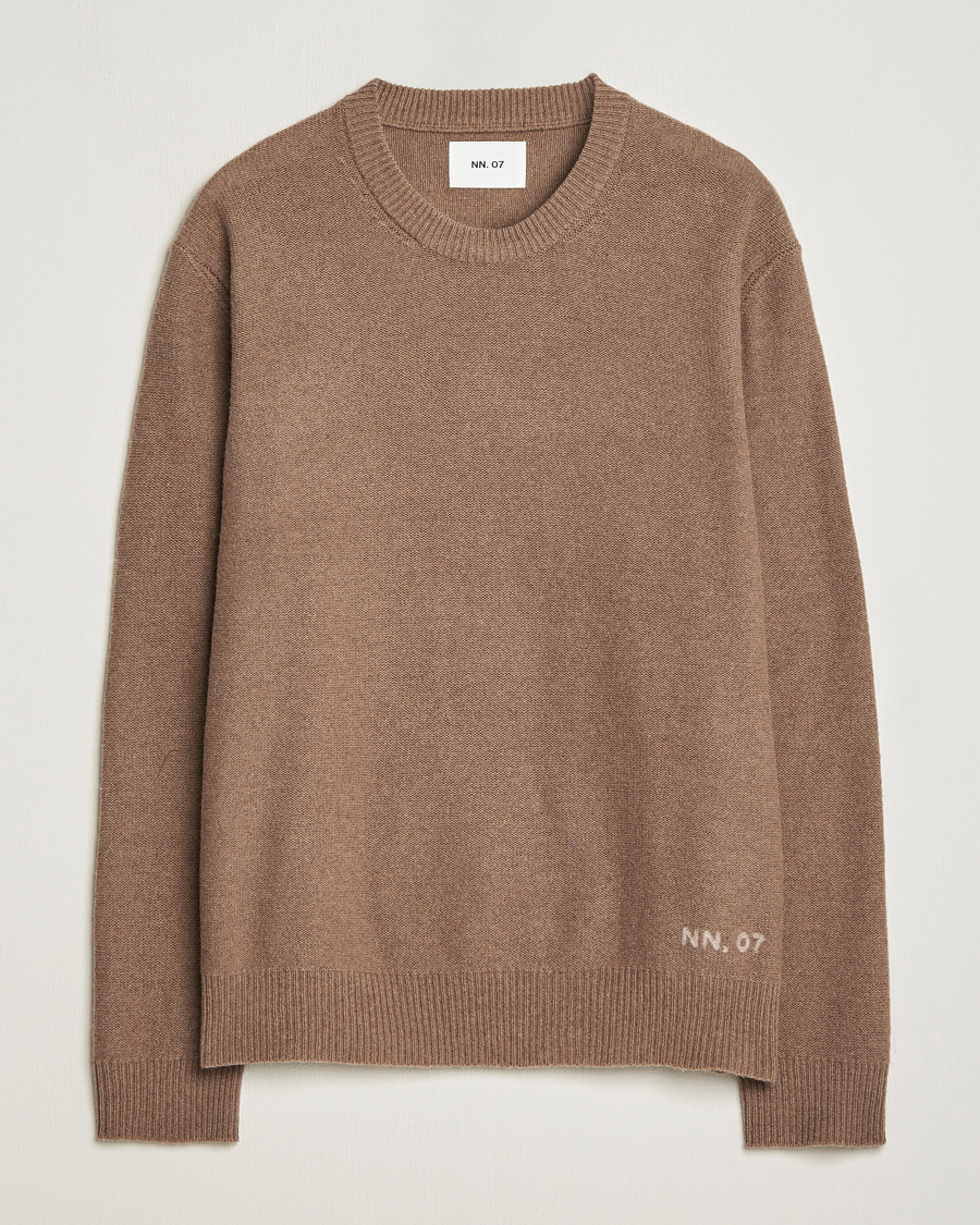 Herre | Trøjer | NN07 | Nigel Lambswool Crew Neck Pullover Shitake