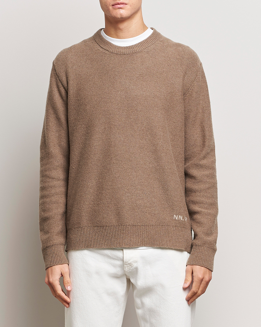 Herre | Trøjer | NN07 | Nigel Lambswool Crew Neck Pullover Shitake