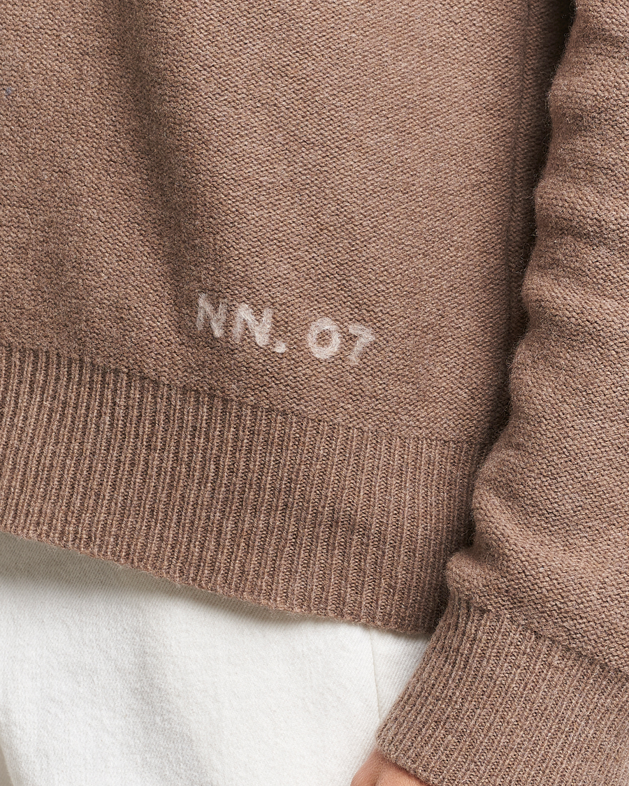 Herre | Trøjer | NN07 | Nigel Lambswool Crew Neck Pullover Shitake