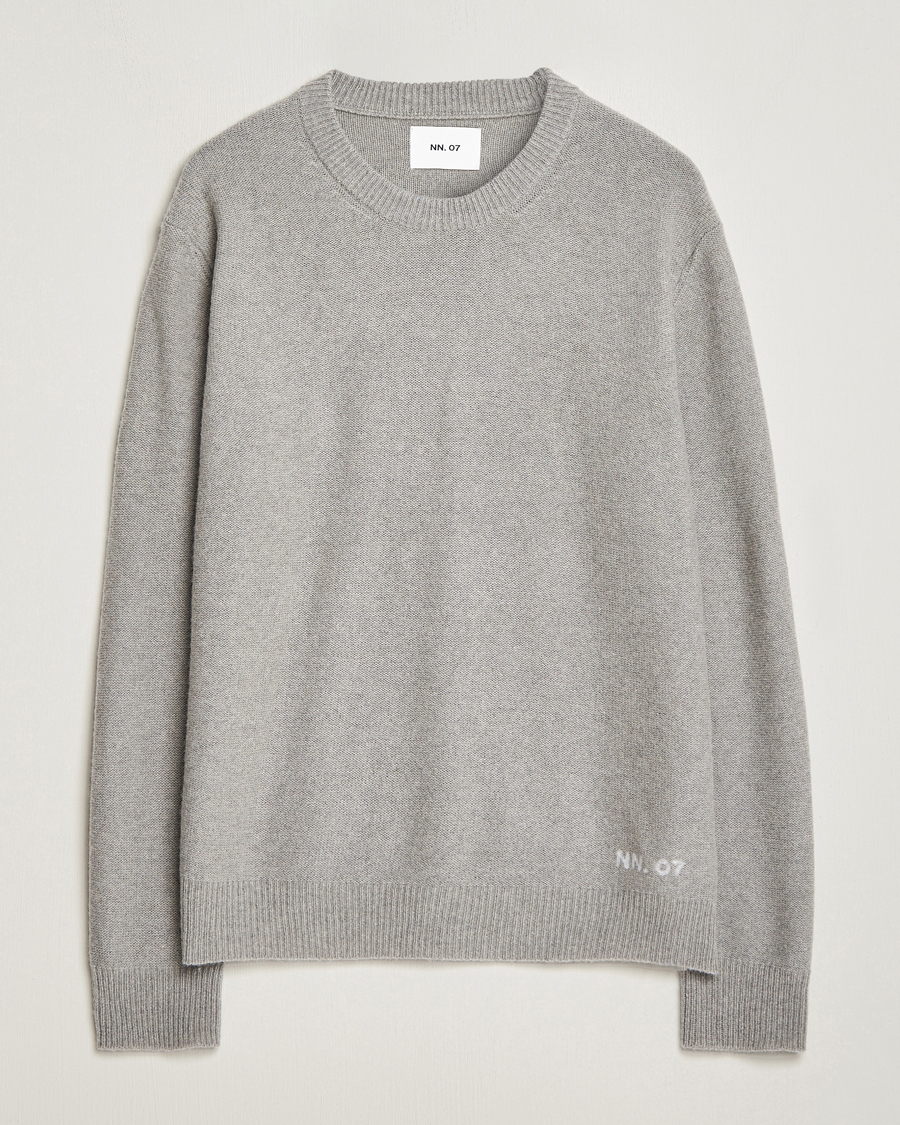 Herre | Trøjer | NN07 | Nigel Lambswool Crew Neck Pullover Light Grey Melange