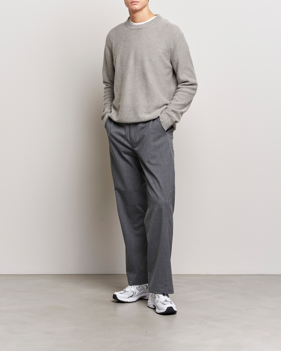 Herre | Trøjer | NN07 | Nigel Lambswool Crew Neck Pullover Light Grey Melange